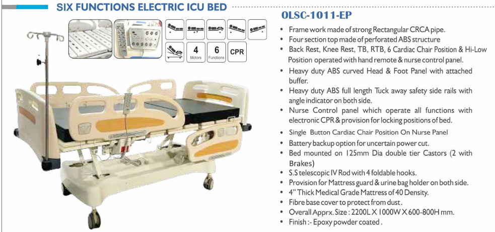 Six Functions ICU Bed