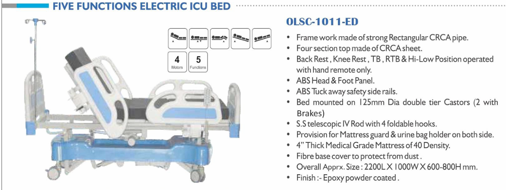 Five Functions ICU Bed