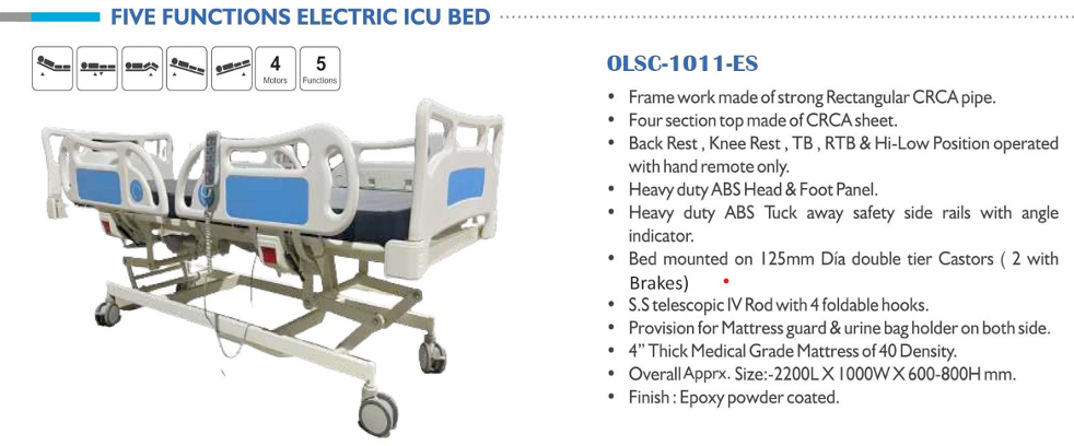 Five Functions Electrical ICU Bed