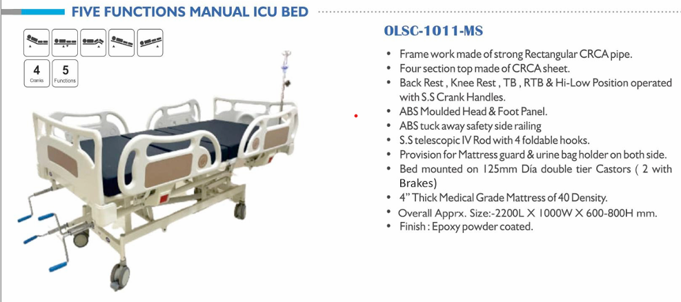 Five Functions Electrical ICU Bed